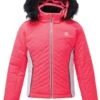 DARE2B Junior's Snowdrop Fur Hood Jacket 2020-2021 2 DARE2B Junior's Snowdrop Fur Hood Jacket 2020-2021 -Summit Ski dare 2b 2021 snowdrop fur hood jacket neon pink white